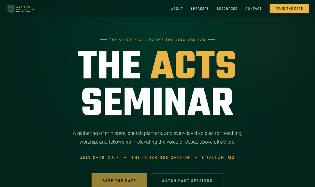 Screenshot of The Antioch Collective
