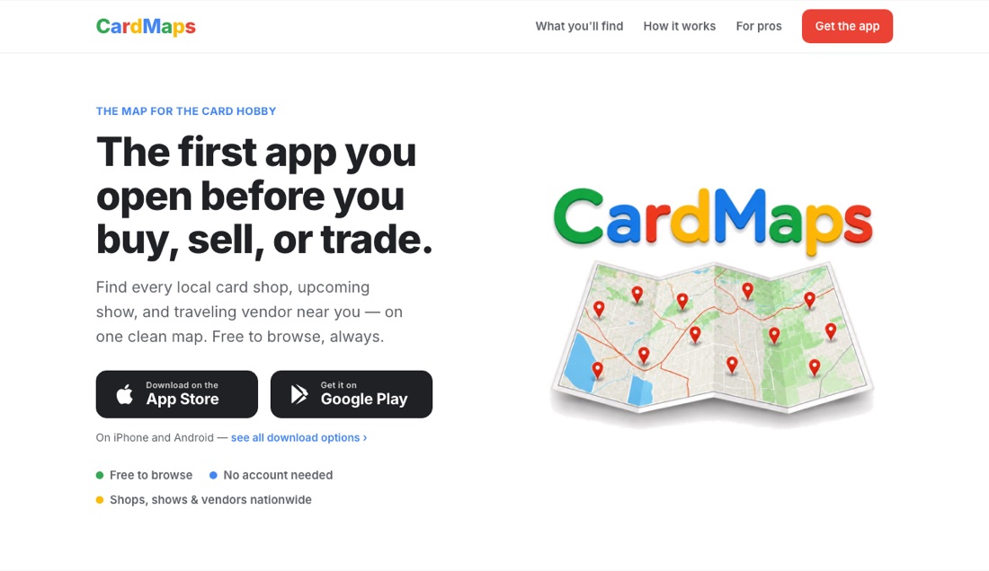 Screenshot of CardMaps