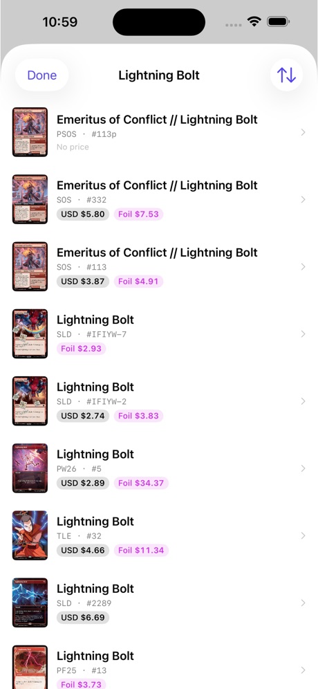 TCG Trade Binder on iPhone
